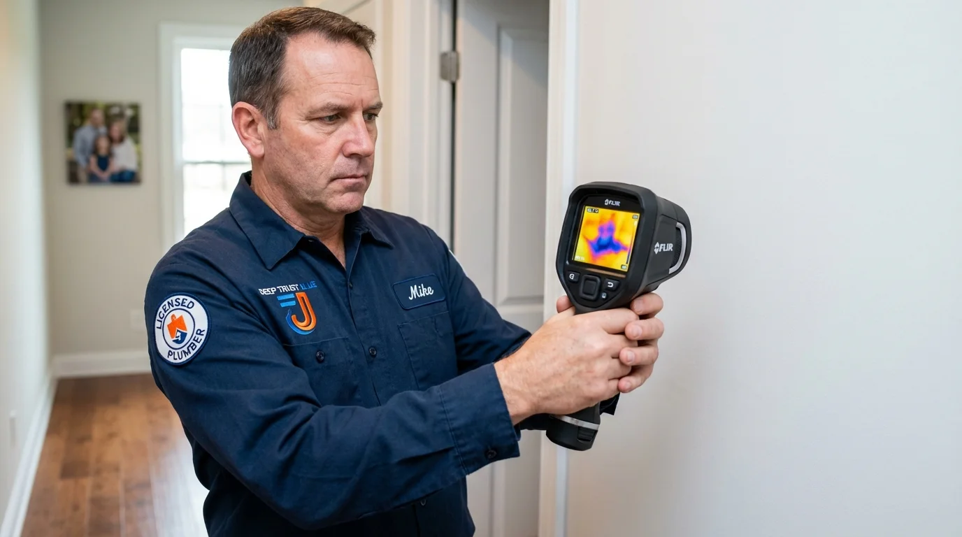 Thermal imaging leak detection by Johns Plumbing LLC in Norfolk